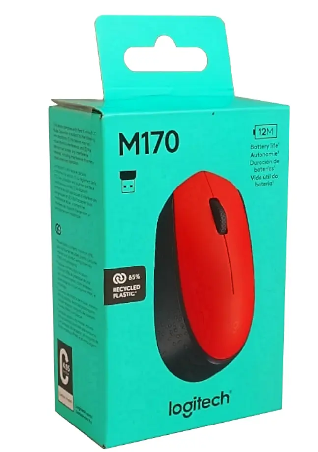 MOUSE LOGITECH M170 - ROJO