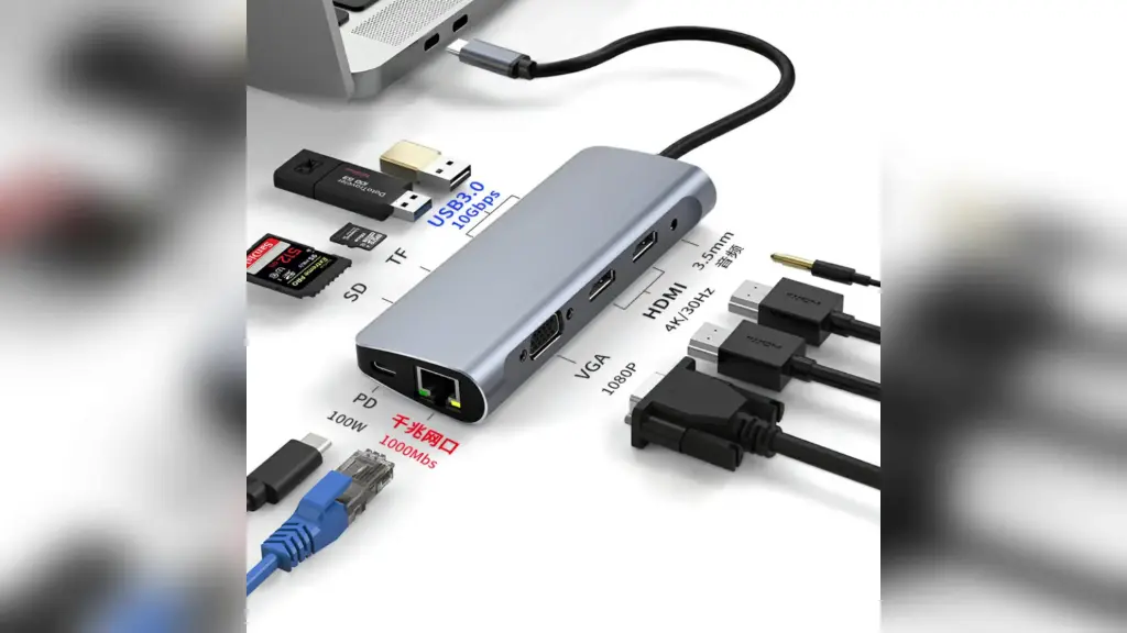 USB-C TO HDTV MULTIFUNCTION ADAPTER 10 PORT