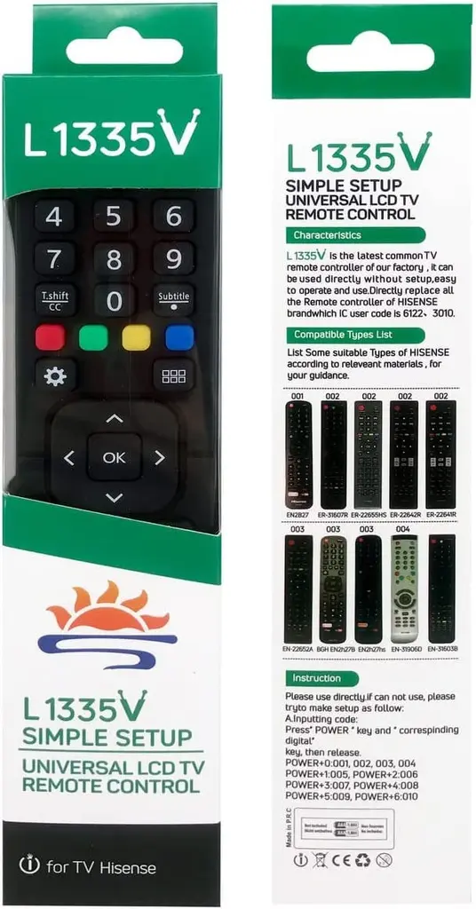 CONTROL DE TV HISENSE SMART - L1335V