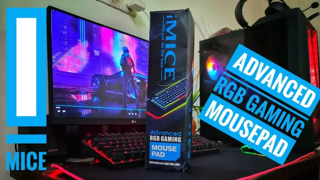 IMICE ADVANCED RGB GAMING MOUSE PAD WITH LED LAMP