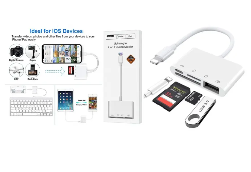 LIGHTNING TO 4 IN 1 FUNCTION ADAPTER 