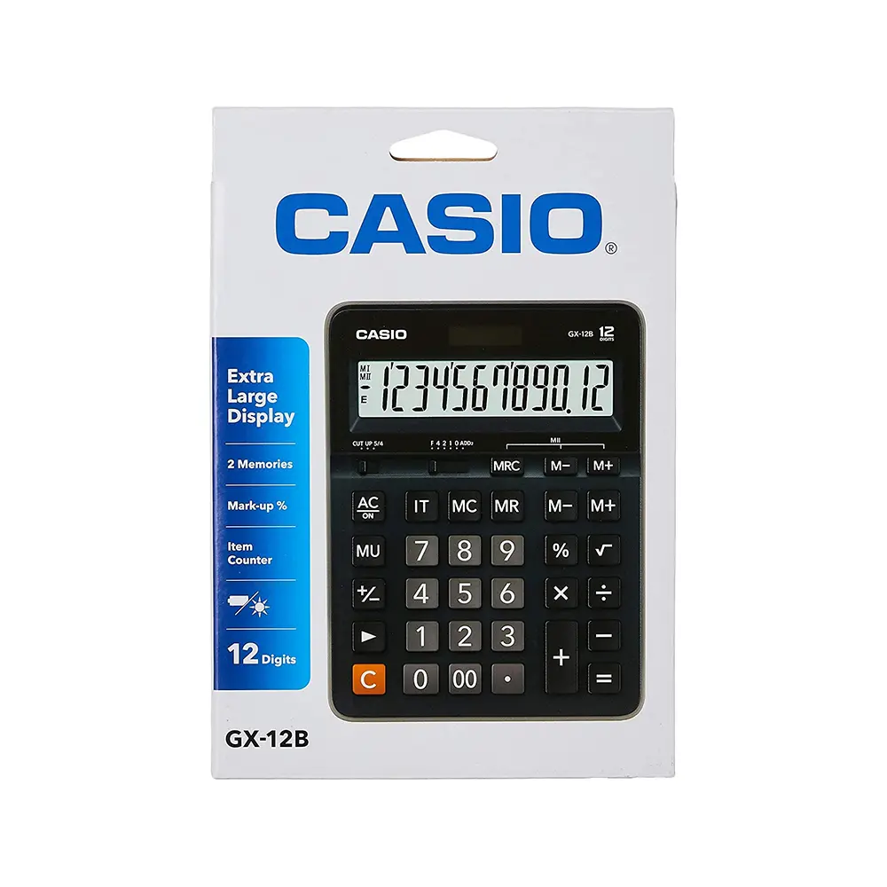 CALCULADORA CASIO DE MESA MX-12B-WE