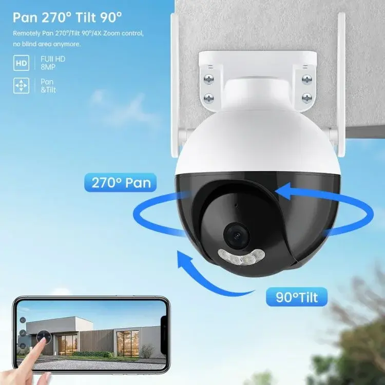 CAMARA WIFI ICSEE OUTDOOR PAN-TIL P8-G4-SG 2.5K