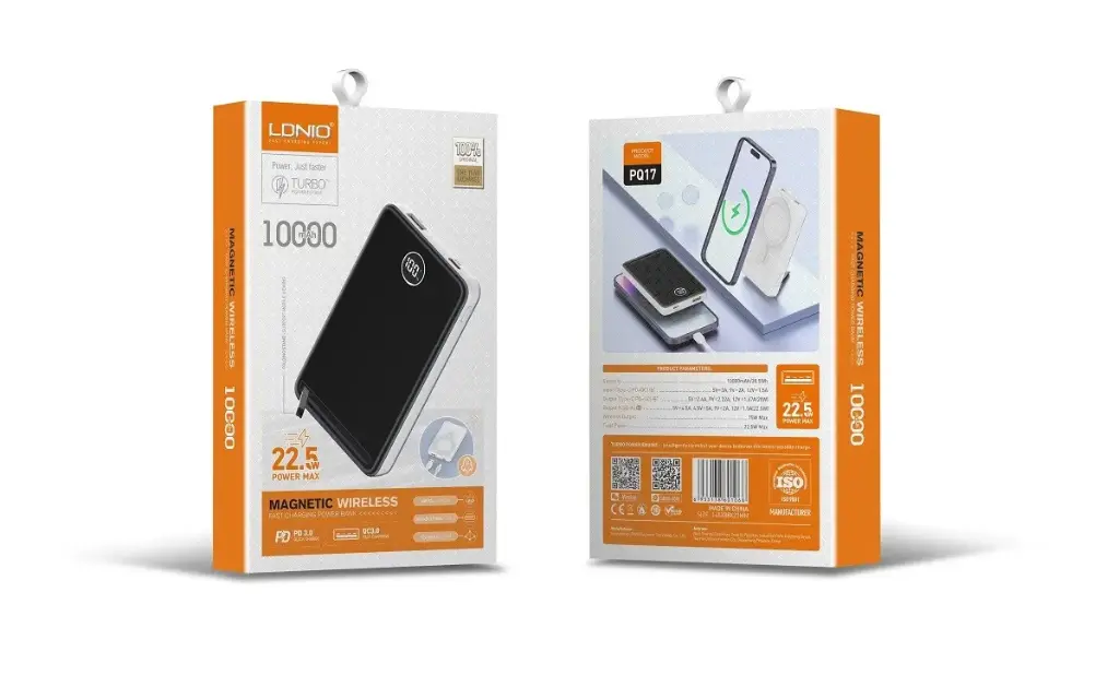 LDNIO POWER BANK MAGNETIC 10000mAh PQ17