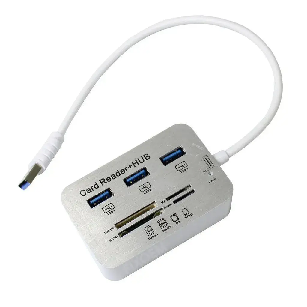 HUB USB 3.0 X3 CON LECTOR DE MEMORIAS