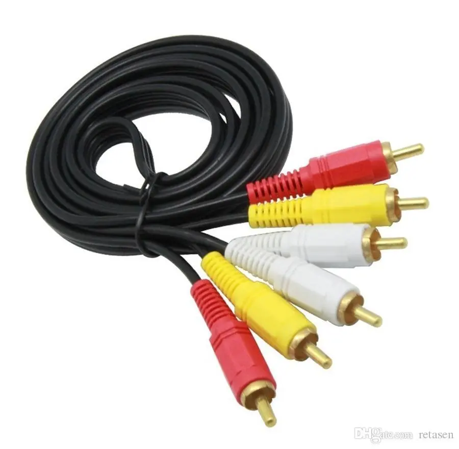 CABLE A/V 3 RCA A 3 RCA DORADO 1.5M 