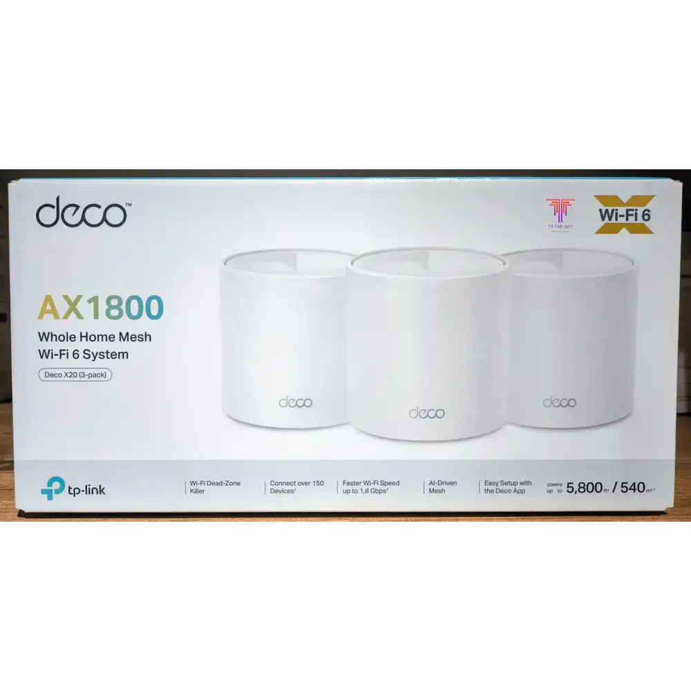 TP-LINK DECO X20 AX1800 WHOLE HOME MESH WIFI 6 SYSTEM - 3 PACK