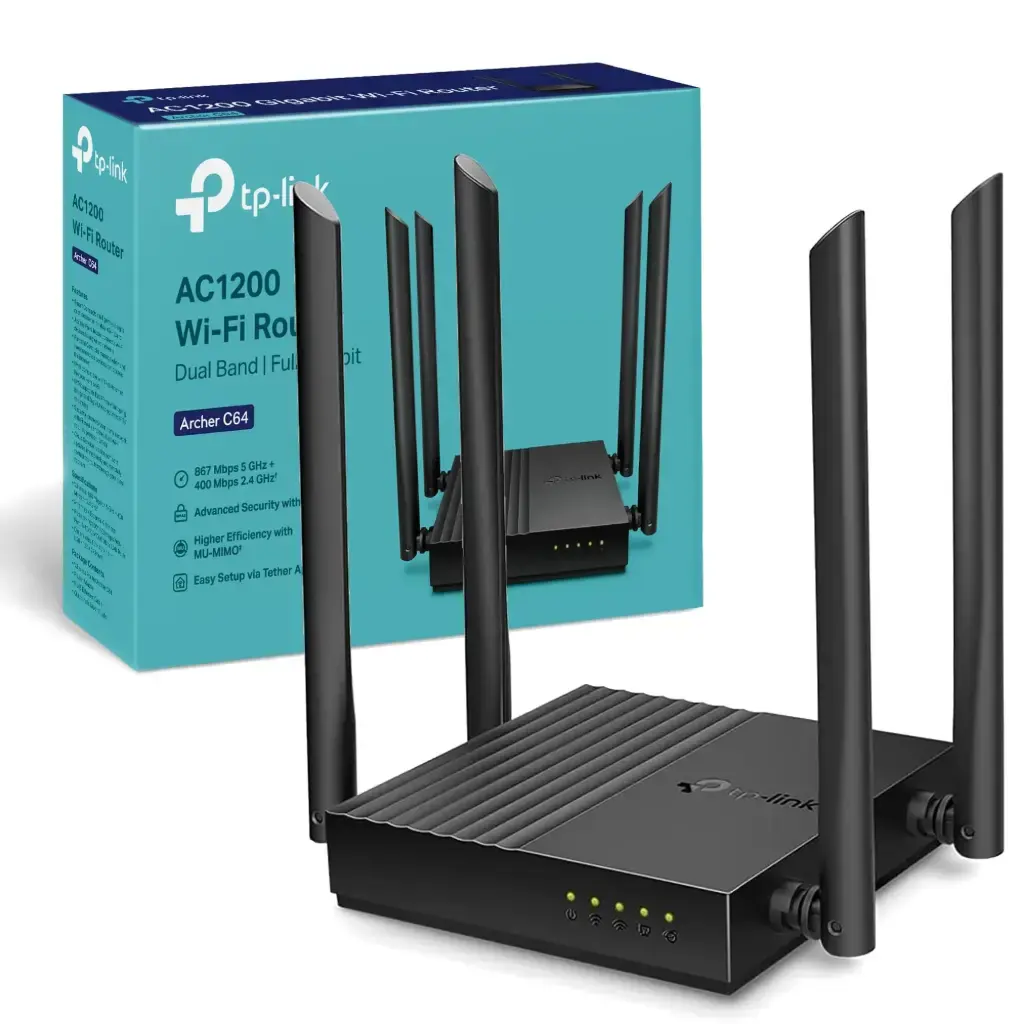 TPLINK ARCHER C64 AC1200 WIFI ROUTER