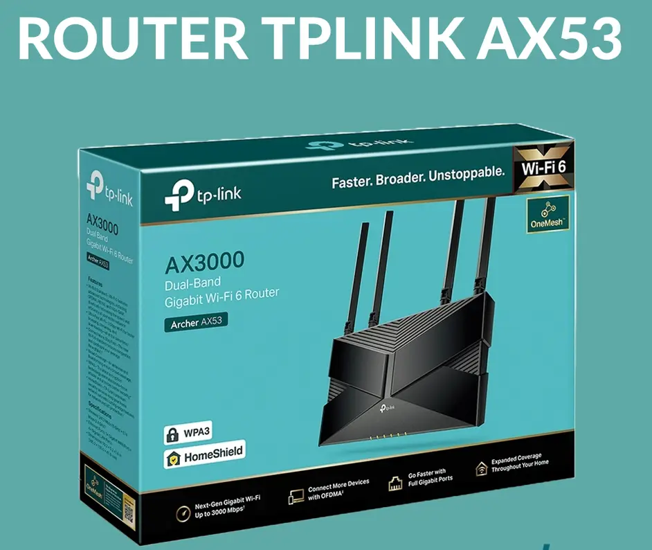 TPLINK AX300 DUAL BAND GIGABIT WIFI 6, ARCHER AX53